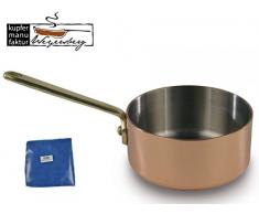 Kupfermanufaktur Weyersberg Kupfer Butterpfännchen Kupferpfanne Stielkasserolle klein Edelstahl Classic ohne/mit Deckel + Prymo Ausführung ohne Deckel, Größe 10 cm