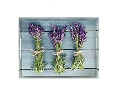 Emsa 513714 Tablett mit Lavendel Dekor, Größe 50 x 37 cm, Classic