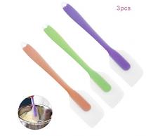 Cestor 3 PCS Silikon Küchenhelfer,Gummi Silikon Spatel enthalten Suppenlöffel,Backpinsel,Spatel, Hitzebeständige Antihaft zum Kochen,Backen und Mischen,Lila + Grün + Orange