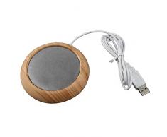 lā Vestmon Tassenwärmer USB Kaffeewärmer Teewärmer Multifunktionale Becher-Wärmehaltungsplatte Resistentes Glas mit Elektrischer Heizplatte für Büro, Hausgebrauch