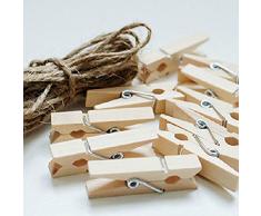 ULTNICE 4.8 cm Mini Holz Wäscheklammer Foto Handwerk Clips - 100pcs