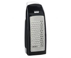 Levivo Käsereibe mit Behälter, Edelstahl, Käsehobel, Reibe für Käse, Küchenreibe, Küchenhilfe, Reibekäse, Käsereibe mit Auffangbehälter, Käse Reibe, Käse Hobel, Schwarz, 7,5 x 5,5 x 16,5 cm