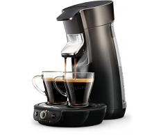Philips Senseo HD6566/50 Viva Café Kaffeepadmaschine, 1450, Metallic Schwarz