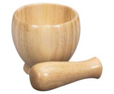 Zeller 24024 Mörser mit Stößel, Gummibaum, ca. 12 x 12 x 10 cm