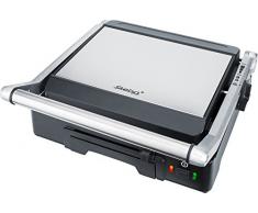 Steba Kontaktgrill (Cool-Touch-Grill) FG 70, stufenlose Temperaturregelung, herausnehmbare antihaftbeschichteten Grillplatten, Fettredutkion dank automatischen Fettablauf, 1800 Watt
