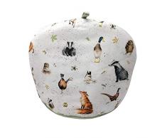 Wrendale Tiere Weiß Grün Baumwolle Teewärmer 36cm x 27cm - 14 x 10