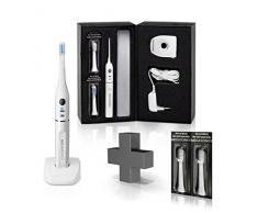 MEGASONEX Ultraschall-Zahnbürste M8 Set - Mit 3 Vibrations-Stufen - Zusätzlich Inkl. 2x Bürstenköpfe Soft