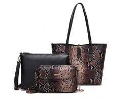 Beutel mit Schlangentüte Einfache Crocodile Muster Frauenbeutel Dreiteiliges Set, Dreiteiliges Kaffeeset