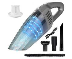 Handstaubsauger Akku, Autostaubsauger 5KPA 2800mAh Nass/Trocken Autostaubsauger Handsauger waschbarer Filter (ohne Adapter)