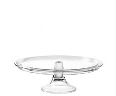 Leonardo Ciao Tortenplatte auf Fuß, Höhe 10 cm, spülmaschinengeeignet, Klarglas, 025832