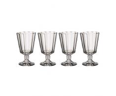 Villeroy & Boch Opéra Rotweinkelch, 4er-Set, 285 ml, Kristallglas, Klar