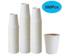 Tebery 300 x 7oz Einwegbecher Kaffeebecher Hochwertiger Hitzebeständiger 190 ml Coffee-to-Go Papier Tassen Edles Design Papierbecher Für Cappuccino Latte Macchiato Milchkaffee