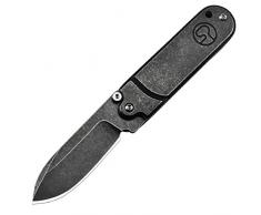 AUBEY Messer, Mini Taschenmesser Klappmesser EDC Messer Pocket Knife, Schwarz Einhandmesser Outdoor (Schwarz-01)