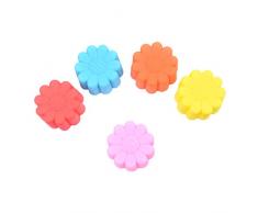 UPKOCH Silikon-Backförmchen mit Sonnenblumen-Motiv, wiederverwendbar, 5 Stück