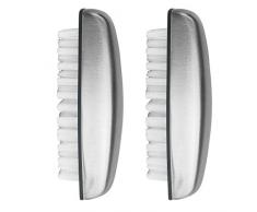 TOPHOME Hand- und Nagelbürste, Schuhbürste, Obst- und Gemüsebürste Kartoffelrettichfrucht Peeling zu Schlamm Reinigungsbürste Krabbenreinigung Beseitigen Sie Gerüche Edelstahlgriff 2 Stück