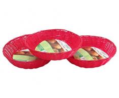 KESPER 3er-Set Brotkorb, rund, Aufbewahrungskorb, Küchenkorb, H:6cm, Ø 25 cm