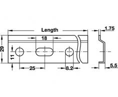Wandschiene Küchenschrank Schrankaufhänger Aufhängeschiene - Oberschrank | Länge 2000 mm | Stahl verzinkt | sehr stabile Schrank-Schiene kürzbar für Küchen-Hängeschränke | Möbelbeschläge von GedoTec®