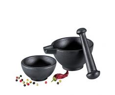 Zassenhaus Mörser-Set 3tlg. Gusseisen, schwarz, 11.5 x 12 x 8 cm