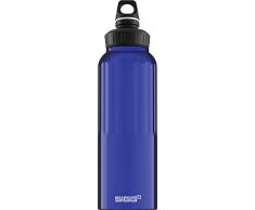 Sigg WMB Traveller Dark Blue, Wandern Trinkflasche, 1.5 L, BPA Frei, Aluminium, Blau