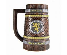Game of Thrones Krug Lannister Wappen Löwe aus Stein 800ml braun grau