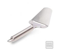 Käsehobel Edelstahl mit scharfer Klinge 5cm – Käseschneider modernes Design mit Öse zur Aufbewahrung an einer Hängeleiste – für alle Käseliebhaber unverzichtbar