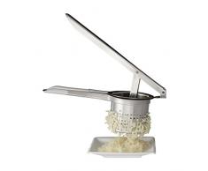 Relaxdays Kartoffelpresse Edelstahl, spülmaschinenfest, Spätzlepresse, Presse für Spaghettieis, Eispresse, Nudelpresse, silber