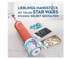 Oral-B Kids Star Wars Elektrische Zahnbürste mit Disney-Stickern, für Kinder ab 3 Jahren, rot