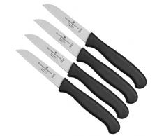 Schwertkrone Küchenmesser, 4er Set Schälmesser Gemüsemesser 7,5 cm Klingenlänge, Solinger Qualität