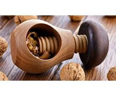 Nussknacker aus natürlichem Buchenholz, sehr massiv, Pilz, Weihnachtsgeschenk, dunkelbraun