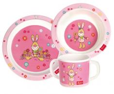 sigikid, Mädchen, Melamin-Set, Teller / Schüssel / Tasse, Bungee Bunny, Rosa, 24404