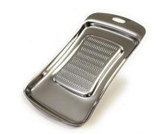 Kerafactum ultrascharfe Ingwerreibe Reibe aus robustem Edelstahl für Ingwer Knoblauch Obstreibe Wasabireibe Gewürzreibe beidseitig zu reiben Laser gelocht extra scharfe Zähne Küchenreibe