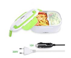 Elektrische Lunchbox Bento Boxen 2 in 1 Speisenwärmer Tragbare Food Box Warmhaltebox für Haushalt und Auto Doppelspannung 12V&220V, Festival Perfektes Geschenk