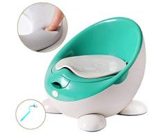DUWEN Töpfchentrainingstoilette für Kinder mit PU-Kissen für Kinder im Alter von 0 bis 6 Jahren Spezialtopf Multifunktions-Tragbarer Toilettensitz Leicht zu reinigen Geeignet für Jungen und Mädchen