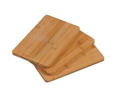 Kesper 58003 Frühstücksbrettchen 3-er Set aus Bambus