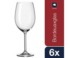 Leonardo Bordeauxglas Daily, Rotweingläser im Basic-Stil gehalten, Rotweinglas mit Stiel und 640-ml Füllmenge, 6-teilig, 063317