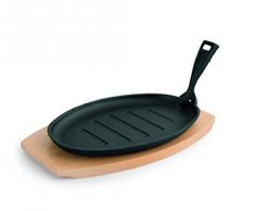 Servierpfanne aus Gußeisen oval