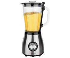 DUNLOP Standmixer Edelstahl 500 Watt 1,5L Glasbehälter, Smoothie Maker, 2 Geschwindigkeiten, 0,7PS, doppelte Sicherheitsverriegelung, Easy Clean