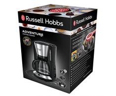 Russell Hobbs Kaffeemaschine Adventure Edelstahl, Glaskanne bis zu 10 Tassen, 1,25l, Warmhalteplatte, Abschaltautomatik, Tropf-Stopp, 1100 Watt, Filterkaffeemaschine 24010-56