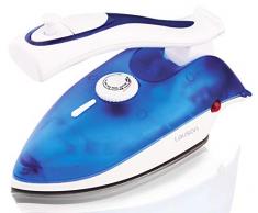 LAUSON AIR203 Reisebügeleisen Mini Klappbar | Reise-Dampfbügeleisen | Mini Bügeleisen | Dampf in Senkrechter Position | Antihaftsohle | Temperatureinstellung | 800W (Weiß Blau)