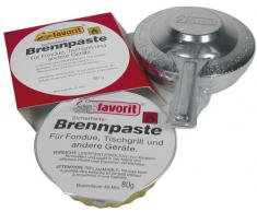 Favorit 1808 Sicherheitsbrennerset 2 teilig bestehend aus Rechaud und 80 g Brennpaste