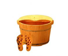 YQZQ Holz Fußbad Barrel Feet Spa Pediküre Eimer Fuß Relaxing Massage Holz Schöpfkelle