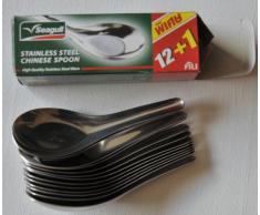 CHINESISCHE Suppenlöffel EDELSTAHL - Löffel Asien