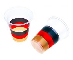 50 Stück Trinkbecher Plastikbecher Deutschland Bierbecher Partybecher 0,3 l Deu