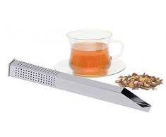 Teestab mit perforierter Vierkantröhre, aus Edelstahl 18/10 / Länge: 16 cm, Fläche: 1,5 x 1,5 cm | ERK