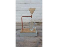 Kaffeezubereiter aus Beton und Kupfer