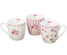 Boltze 3623900 Jumbobecher Rosie, Porzellan, 400 ml (Modell zufällig, 1 Stück)