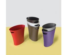 Umbra Skinny Abfalleimer - Kleiner & stylischer Badezimmer Mülleimer, Schlanker Papierkorb für kleine Räume in Ihrem Zuhause oder Büro, 7,5 l Fassungsvermögen, Kunststoff/Silber