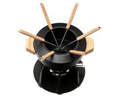 Le Creuset Gusseisen Fondue-Set, schwarz