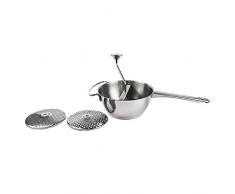 tidystore Passiermühle aus Edelstahl mit 3 Mahlscheiben passieren von Obst und Gemüse 33 x 20 x 19 cm