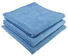 elauelue - Ledersitze reinigen & Lederpflege im Auto - Lederreinigung mit Lederputztuch für Autositz & Lederlenkrad - Reinigung, Pflege, Tücher zum Leder Putzen - 3 Lederreinigungstücher - 38x38 cm